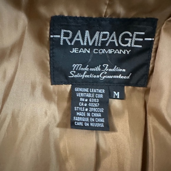 Leather camel blazer - Picture 3 of 3